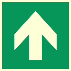 E907 Safe condition: Up / forwards arrow (90 deg supplimentary)